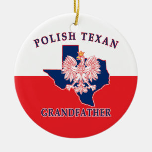 Polish Texan Grandfather Ceramic Ornament