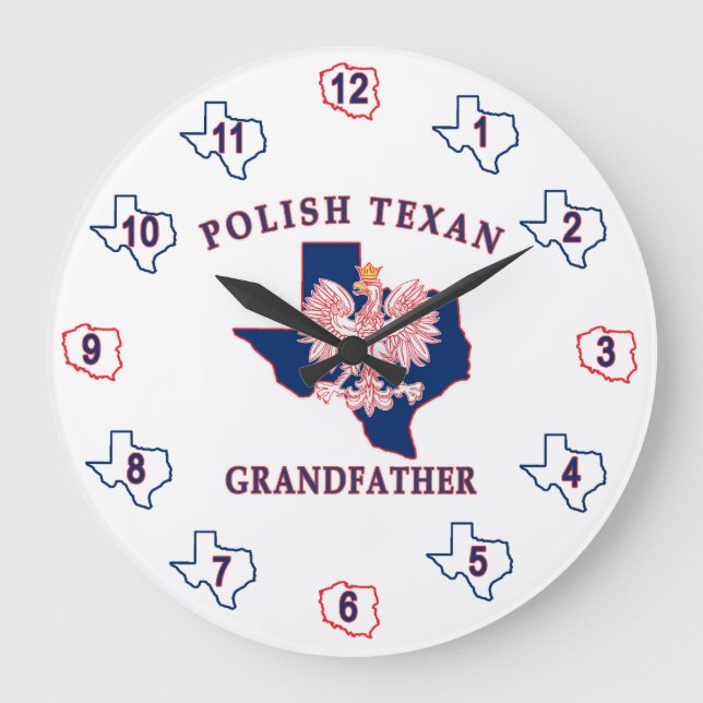 Polish Texan Grandfather Large Clock (Front)