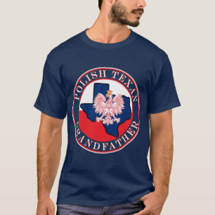 Polish Texan Grandfather Round T-Shirt