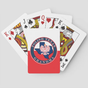 Polish Texan Grandma Round Playing Cards