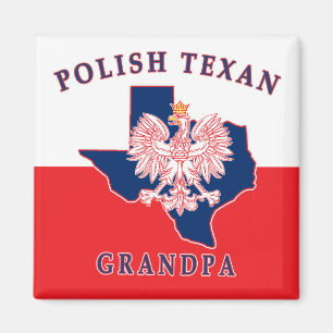 Polish Texan Grandpa Magnet