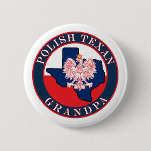 Polish Texan Grandpa Round 6 Cm Round Badge