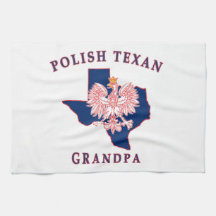 Polish Texan Grandpa Tea Towel