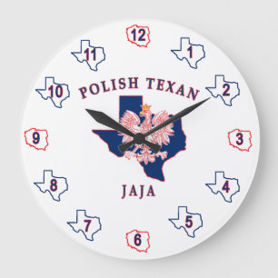 Polish Texan Jaja Large Clock
