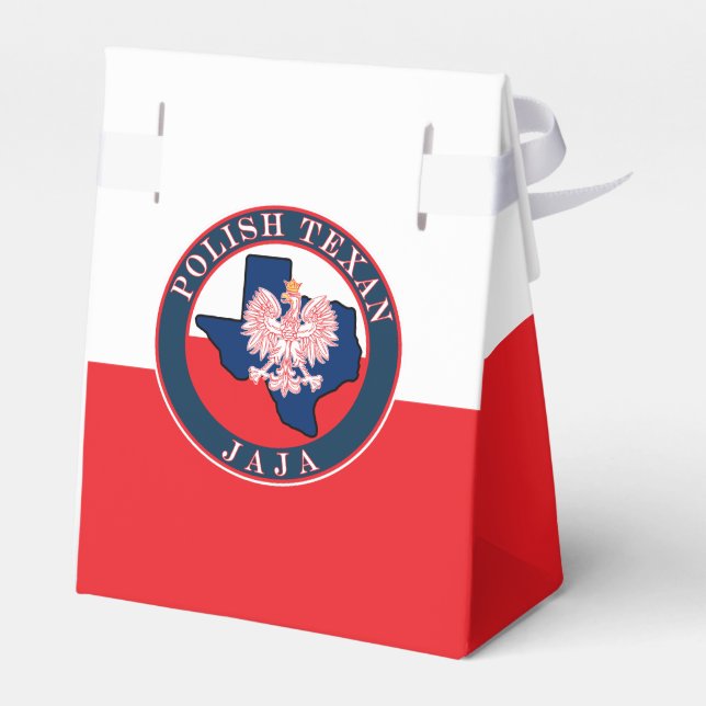 Polish Texan Jaja Round Favour Box (Back Side)