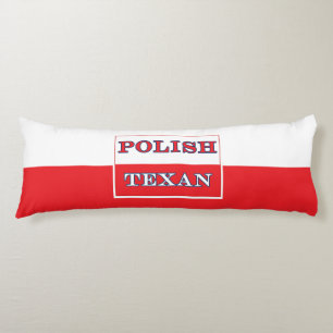 Polish Texan Poland Flag Body Cushion