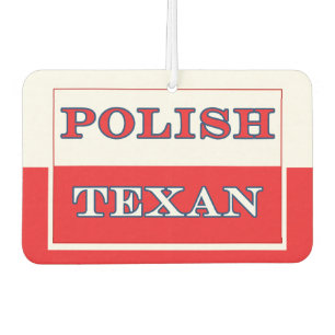 Polish Texan Poland Flag Car Air Freshener