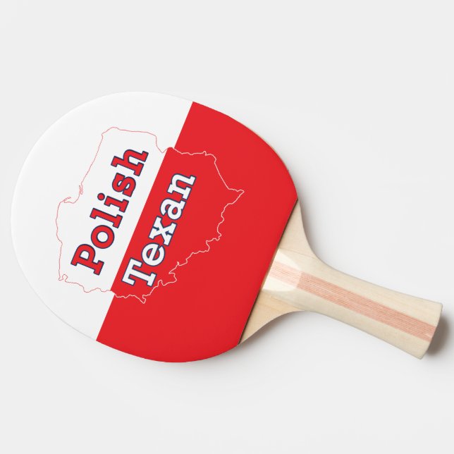 Polish Texan Poland Map Ping Pong Paddle (Side)