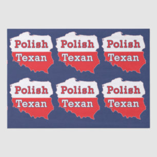 Polish Texan Poland Map Tissue Paper