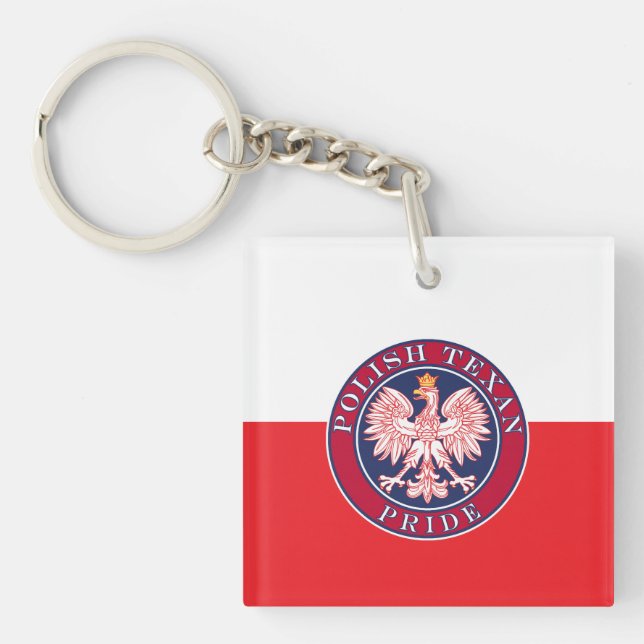 Polish Texan Pride Key Ring (Front)