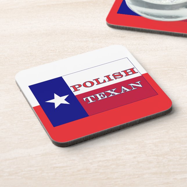 Polish Texan Texas Flag Coaster (Left Side)