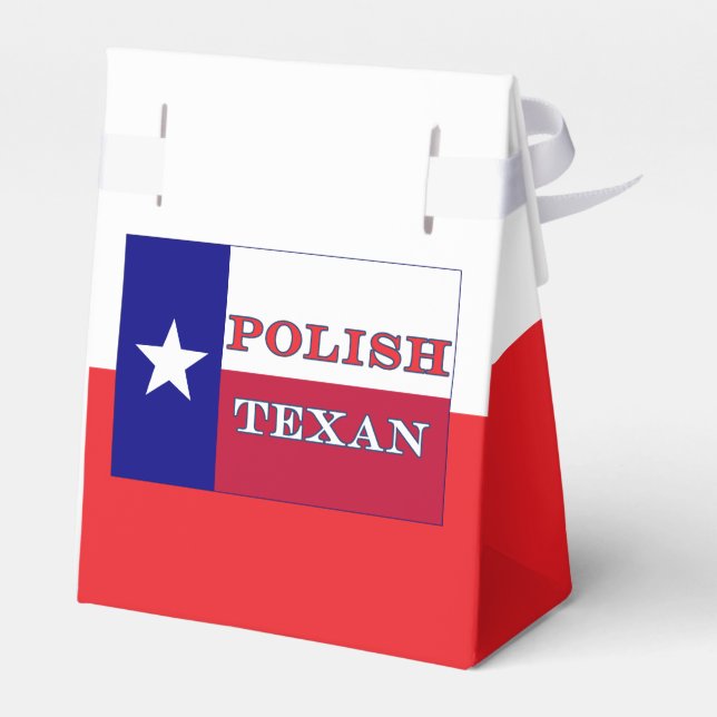 Polish Texan Texas Flag Favour Box (Back Side)