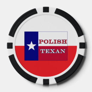 Polish Texan Texas Flag Poker Chips