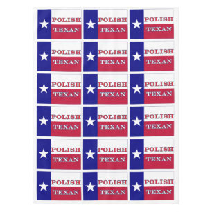 Polish Texan Texas Flag Tablecloth