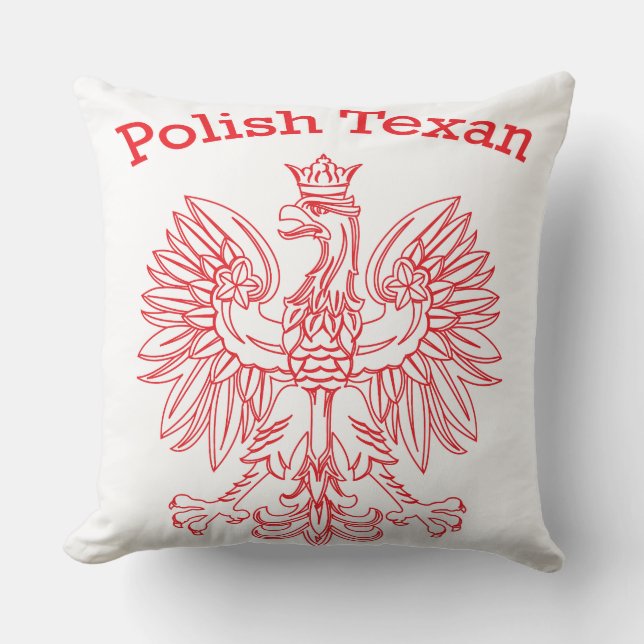 Polish Texan White Eagle Cushion (Front)