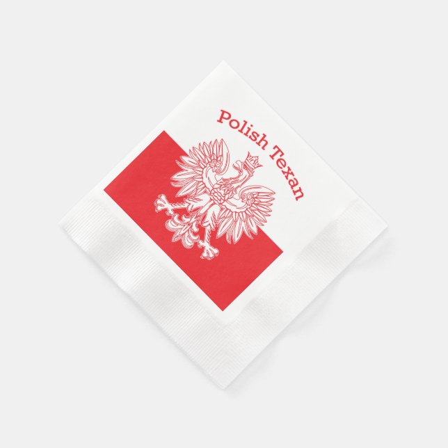 Polish Texan White Eagle Napkin (Corner)