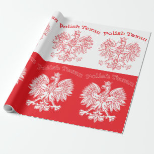 Polish Texan White Eagle Wrapping Paper