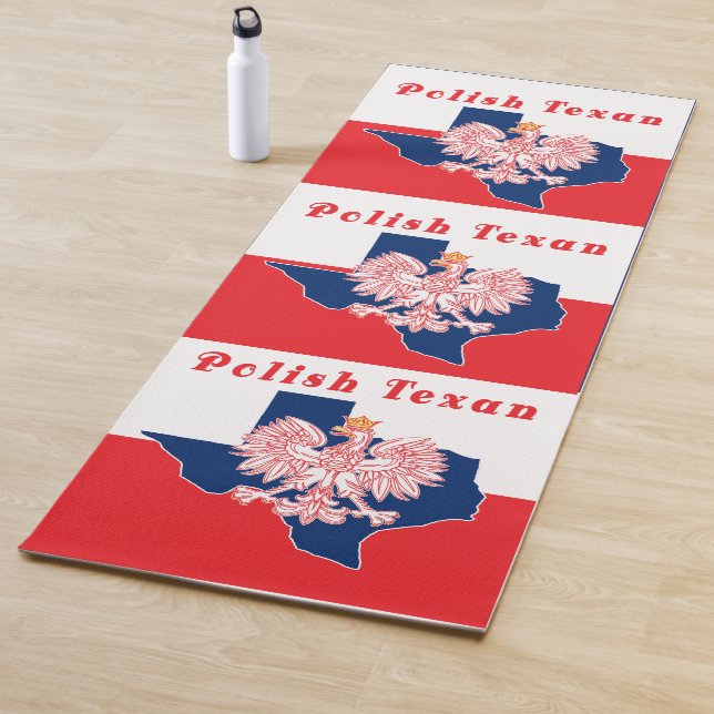 Polish Texan With Texas Map Yoga Mat (In Situ)