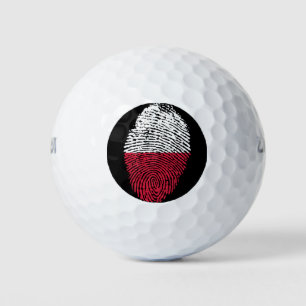 Polish touch fingerprint flag golf balls