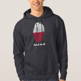 Polish touch fingerprint flag hoodie