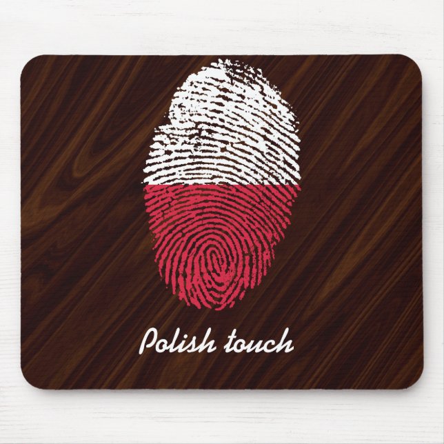 Polish touch fingerprint flag mouse pad (Front)