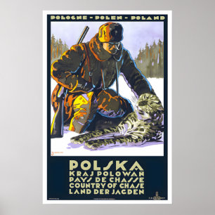 Polish Travel Poster Poland Hunting Travel Art