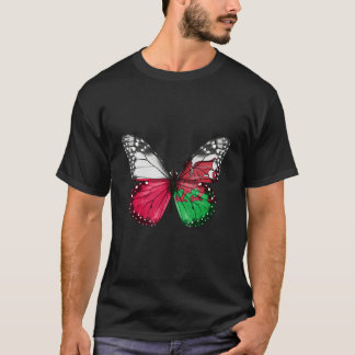 Polish Welsh Flag Butterfly T-Shirt