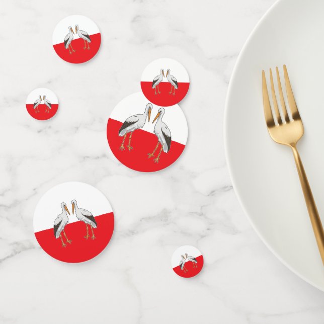 Polish White Stork Confetti (Group)
