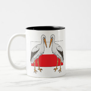 Polish White Stork Two-Tone Coffee Mug