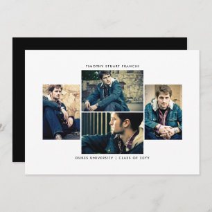 Polished 4 Photo Graduation Announcement