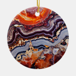 Polished Agate Christmas Ornament