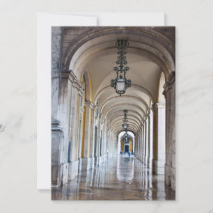 Polished Arched Hallway, Portugal Card