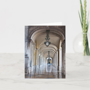 Polished Arched Hallway, Portugal Note Card