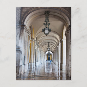 Polished Arched Hallway, Portugal Postcard