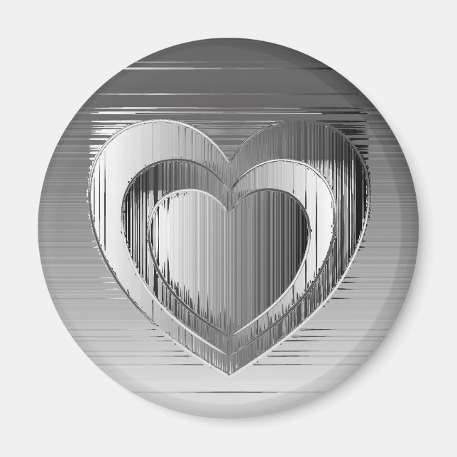 Polished chrome hearts magnet (Front)