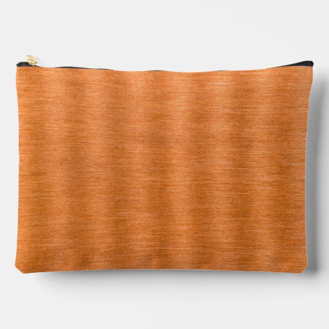 Polished Copper Wavy Texture Background Accessory Pouch (Front)