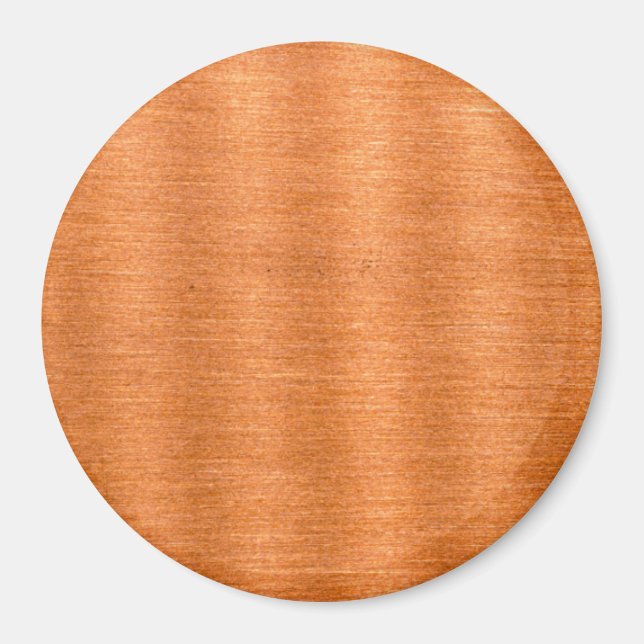 Polished Copper Wavy Texture Background Magnet (Front)