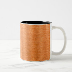 Polished Copper Wavy Texture Background Two-Tone Coffee Mug