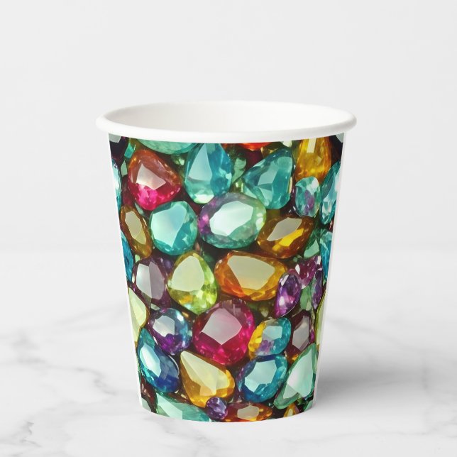 Polished Crystals Pattern Paper Cups (Front)