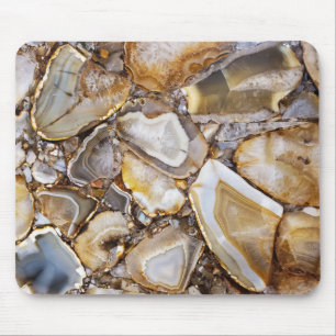 Polished Geode Stone design Mouse Pad