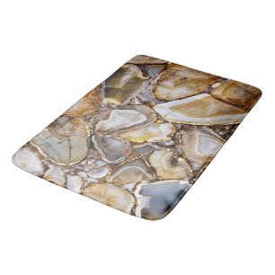 Polished Geode Stones Bath Mat