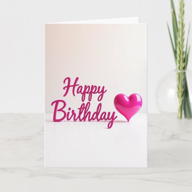 Polished Heart Birthday Card (Front)