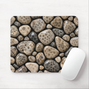 Polished Michigan Petoskey Stone Collection Mouse Pad