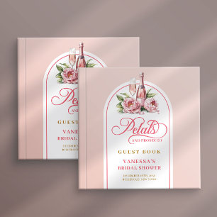 Polished petals and prosecco blush gold sign book