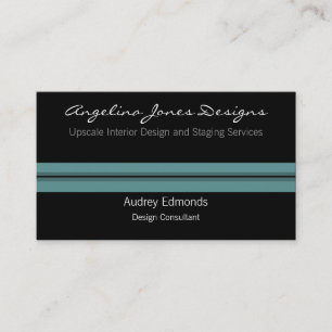 Polished Professional Business Card, Soft Teal Card