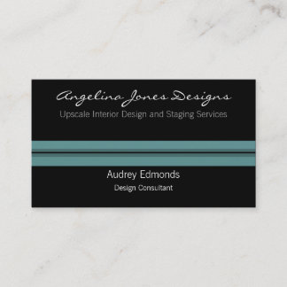Polished Professional Business Card, Soft Teal Card