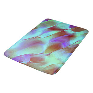 Polished rock in chrome purple bath mat