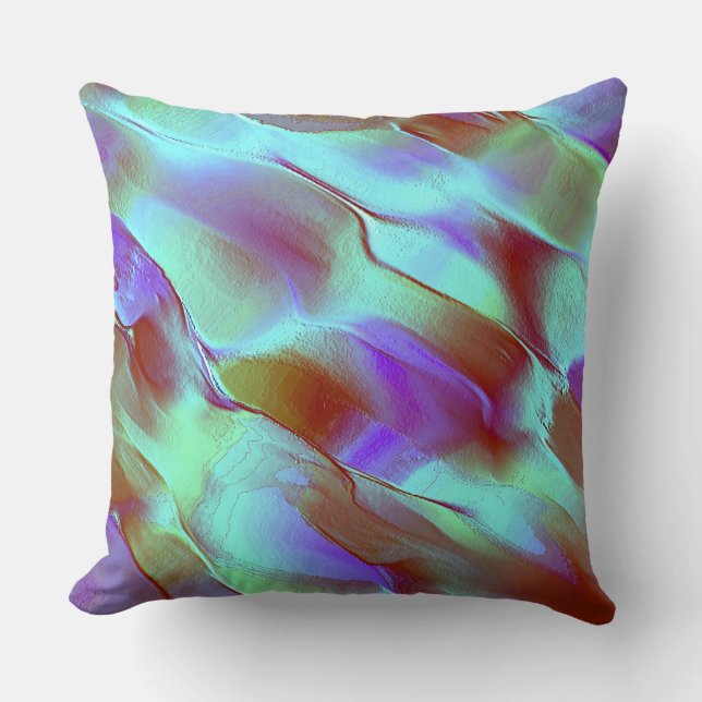 Polished rock in chrome purple cushion (Front)