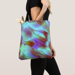 Polished rock in chrome purple tote bag