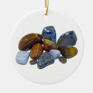 Polished Rocks Ceramic Ornament
